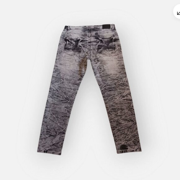 Southpole Mens Jeans Skinny Size 36x30 Distressed light wash black stretch New - Picture 3 of 10